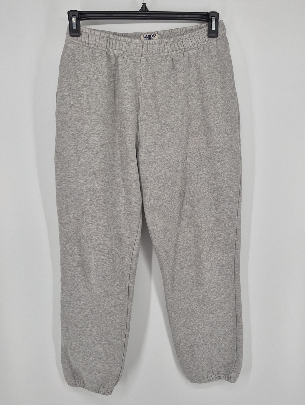 Lands End Serious Sweats Gray Sweatpants Mens M 32×34 Joggers